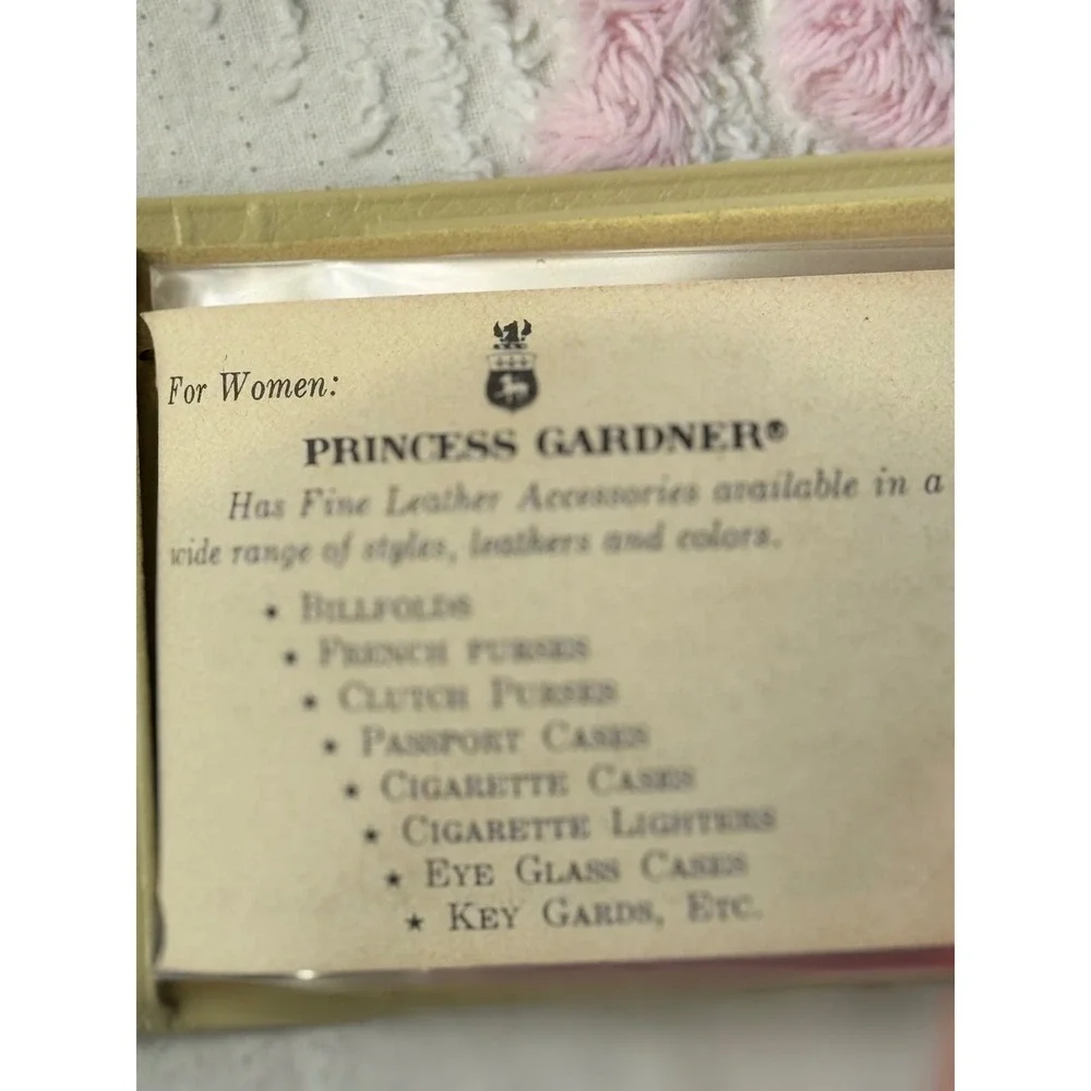 Prince Gardner Princess Genuine Cowhide Wallet For Men Cream Color‎ Original Box